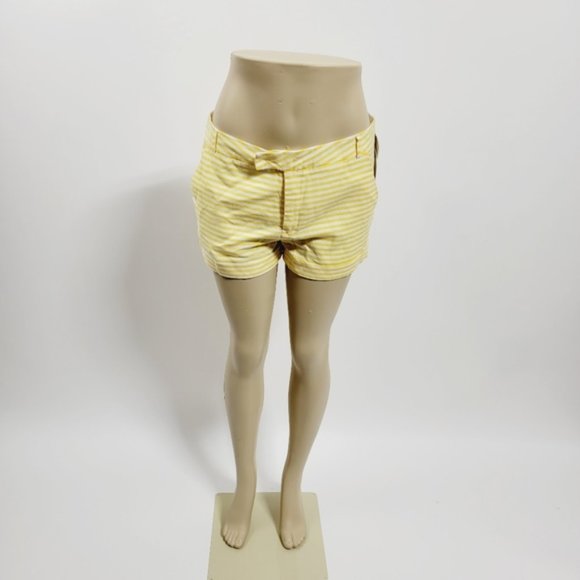 Zara medium yellow stripe shorts nwt - Picture 1 of 5